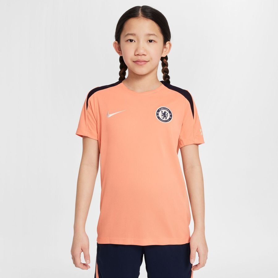 Chelsea Training T-Shirt Dri-FIT Strike - Apricot/Obsidian/Guava Ice Kids-SoccerKits Hub | Buy Soccer Jerseys Online